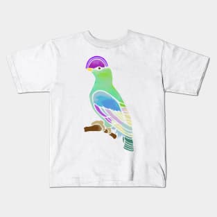 Watercolor Rainbow Cockatoo Kids T-Shirt